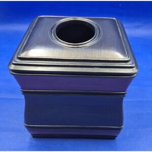 Candella II Square Tissue Box Cover Red Bronze Colors 6x6x6"